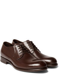 dunkelbraune Leder Derby Schuhe von Harry's of London