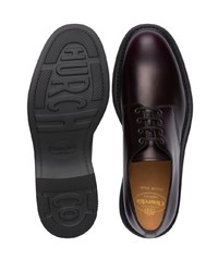 dunkelbraune Leder Derby Schuhe von Church's