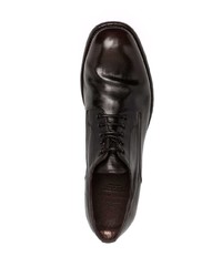 dunkelbraune Leder Derby Schuhe von Officine Creative