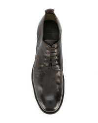 dunkelbraune Leder Derby Schuhe von Officine Creative