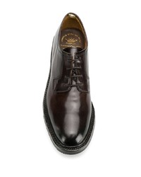 dunkelbraune Leder Derby Schuhe von Officine Creative