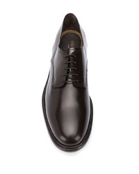 dunkelbraune Leder Derby Schuhe von Dell'oglio