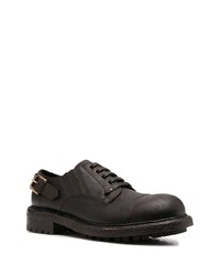 dunkelbraune Leder Derby Schuhe von Dolce & Gabbana