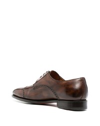 dunkelbraune Leder Derby Schuhe von Bontoni