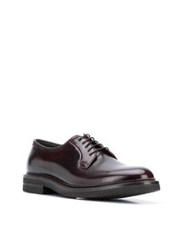 dunkelbraune Leder Derby Schuhe von Brunello Cucinelli