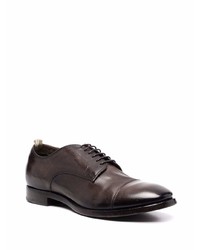 dunkelbraune Leder Derby Schuhe von Officine Creative