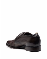 dunkelbraune Leder Derby Schuhe von Officine Creative