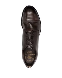 dunkelbraune Leder Derby Schuhe von Officine Creative