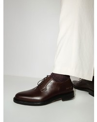 dunkelbraune Leder Derby Schuhe von Common Projects