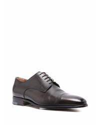 dunkelbraune Leder Derby Schuhe von Corneliani
