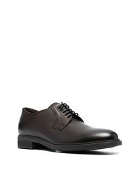 dunkelbraune Leder Derby Schuhe von BOSS