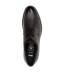 dunkelbraune Leder Derby Schuhe von BOSS