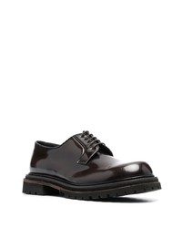 dunkelbraune Leder Derby Schuhe von Fratelli Rossetti