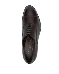 dunkelbraune Leder Derby Schuhe von Henderson Baracco