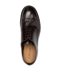 dunkelbraune Leder Derby Schuhe von Cenere Gb