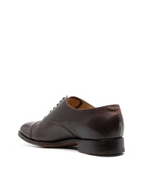 dunkelbraune Leder Derby Schuhe von FURSAC