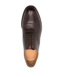 dunkelbraune Leder Derby Schuhe von FURSAC