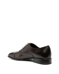 dunkelbraune Leder Derby Schuhe von Roberto Cavalli