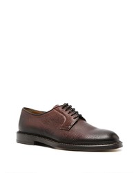 dunkelbraune Leder Derby Schuhe von Doucal's