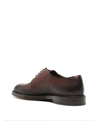 dunkelbraune Leder Derby Schuhe von Doucal's