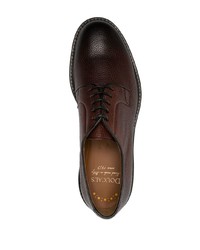 dunkelbraune Leder Derby Schuhe von Doucal's