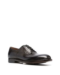 dunkelbraune Leder Derby Schuhe von Silvano Sassetti