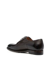 dunkelbraune Leder Derby Schuhe von Silvano Sassetti