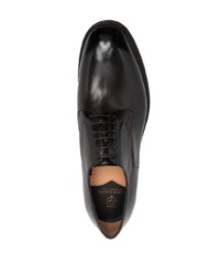 dunkelbraune Leder Derby Schuhe von Silvano Sassetti