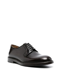 dunkelbraune Leder Derby Schuhe von Doucal's