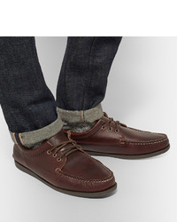 dunkelbraune Leder Derby Schuhe von Quoddy