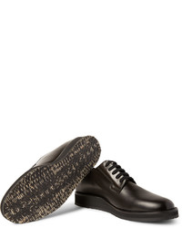 dunkelbraune Leder Derby Schuhe von Marni