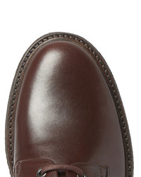 dunkelbraune Leder Derby Schuhe von A.P.C.
