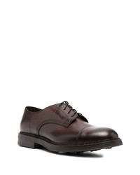 dunkelbraune Leder Derby Schuhe von Doucal's