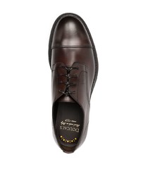 dunkelbraune Leder Derby Schuhe von Doucal's