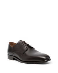 dunkelbraune Leder Derby Schuhe von BOSS