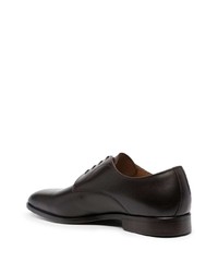 dunkelbraune Leder Derby Schuhe von BOSS