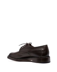 dunkelbraune Leder Derby Schuhe von Tricker's