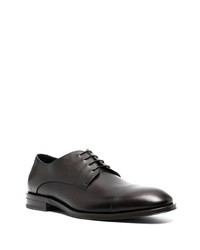 dunkelbraune Leder Derby Schuhe von BOSS