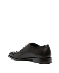 dunkelbraune Leder Derby Schuhe von BOSS