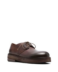 dunkelbraune Leder Derby Schuhe von Marsèll