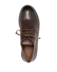 dunkelbraune Leder Derby Schuhe von Marsèll