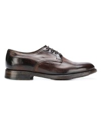 dunkelbraune Leder Derby Schuhe von Silvano Sassetti