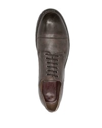 dunkelbraune Leder Derby Schuhe von Eleventy