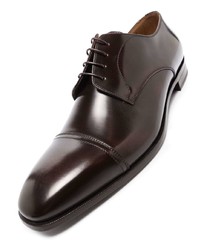 dunkelbraune Leder Derby Schuhe von BOSS