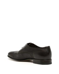 dunkelbraune Leder Derby Schuhe von Moreschi