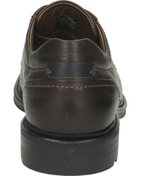 dunkelbraune Leder Derby Schuhe von Mercedes