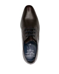dunkelbraune Leder Derby Schuhe von Bugatti