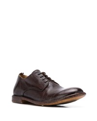 dunkelbraune Leder Derby Schuhe von Moma