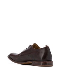 dunkelbraune Leder Derby Schuhe von Moma