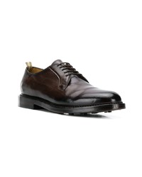 dunkelbraune Leder Derby Schuhe von Officine Creative